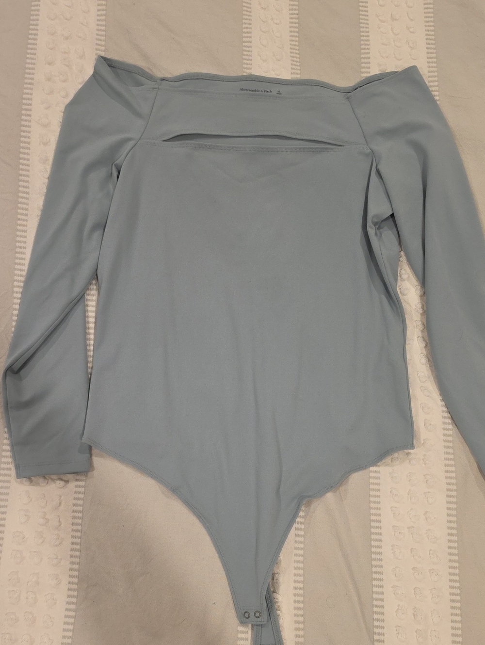 Abercrombie & Fitch Light Blue Off-Shoulder Bodysuit